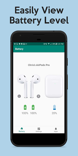 PodAir - AirPods Battery Level - Image screenshot of android app