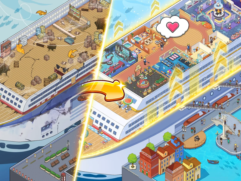 My Cruise: Idle ship Tycoon - Gameplay image of android game