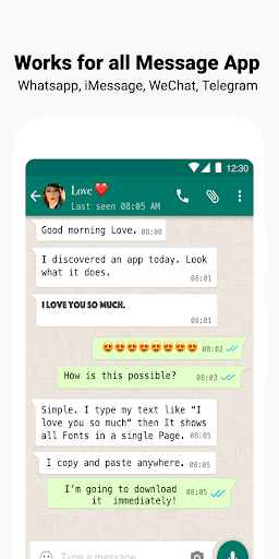 Beautiful Message Text Builder - عکس برنامه موبایلی اندروید