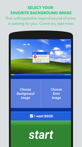 Crazy XP Errors - BSOD Prank - Image screenshot of android app