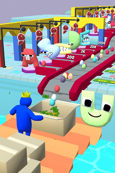 Alphabet Egg Farm: Idle Tycoon - Gameplay image of android game