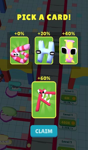 Alphabet Egg Farm: Idle Tycoon - Gameplay image of android game