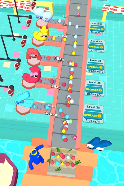 Alphabet Egg Farm: Idle Tycoon - Gameplay image of android game