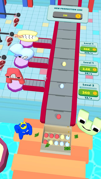 Alphabet Egg Farm: Idle Tycoon - Gameplay image of android game