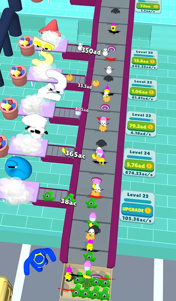 Alphabet Egg Farm: Idle Tycoon - Gameplay image of android game