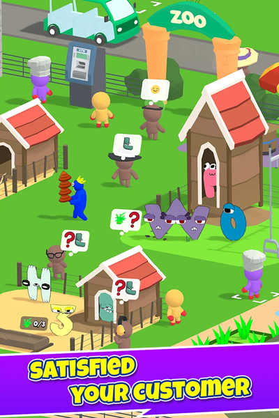 Idle Funny Zoo: ABC Friends - عکس بازی موبایلی اندروید