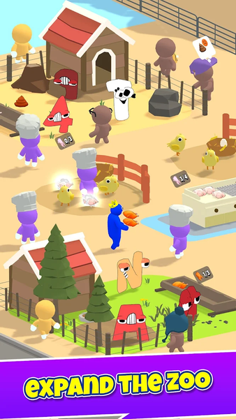 Idle Funny Zoo: ABC Friends - عکس بازی موبایلی اندروید