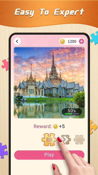 Daily Jigsaw Puzzles - Gameplay image of android game