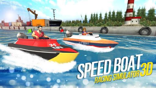 Speed Boat Racing Simulator 3D - عکس برنامه موبایلی اندروید