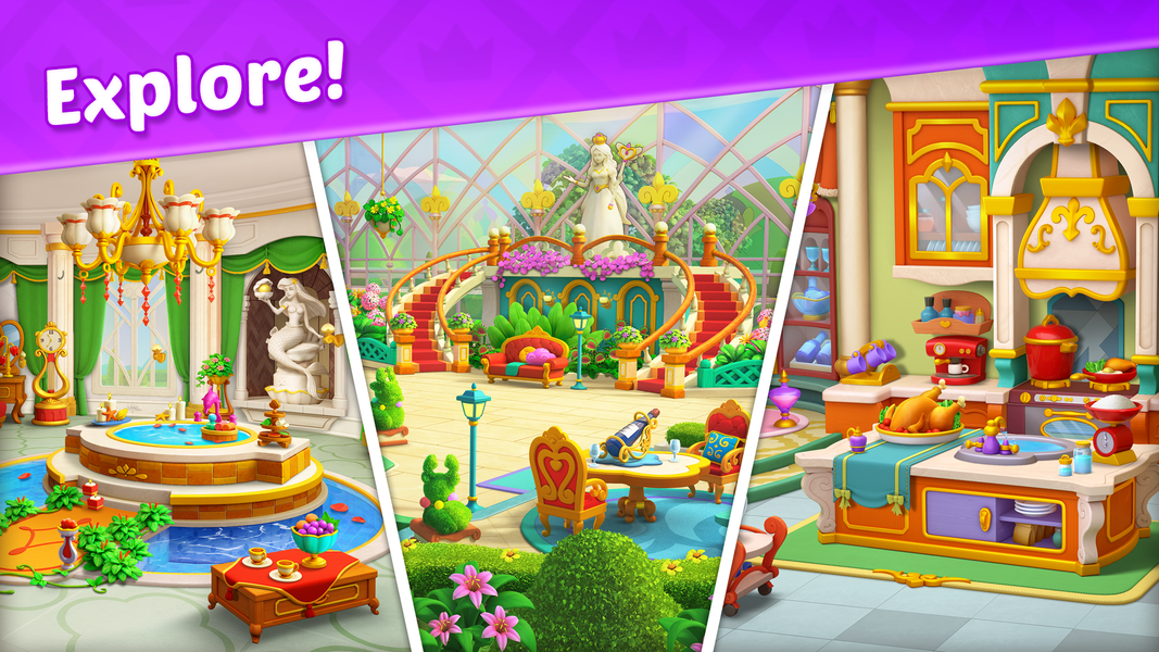 Jewel Manor - Home Design - Gameplay image of android game