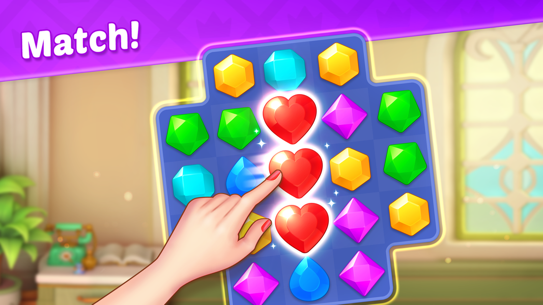 Jewel Manor - Home Design - Gameplay image of android game