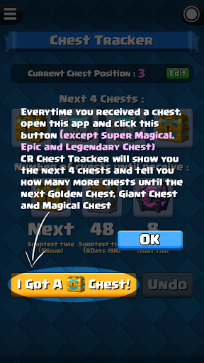 ok button after clash royale game