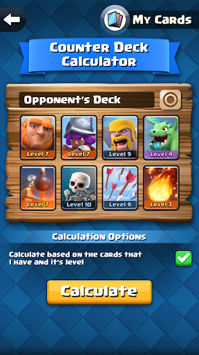 Counter Deck Calculator for CR - Image screenshot of android app