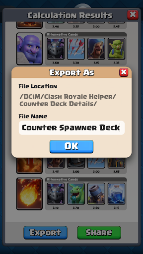 Counter Deck Calculator for CR - عکس برنامه موبایلی اندروید