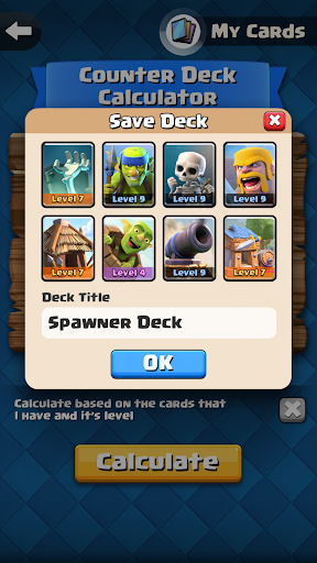 Counter Deck Calculator for CR - عکس برنامه موبایلی اندروید
