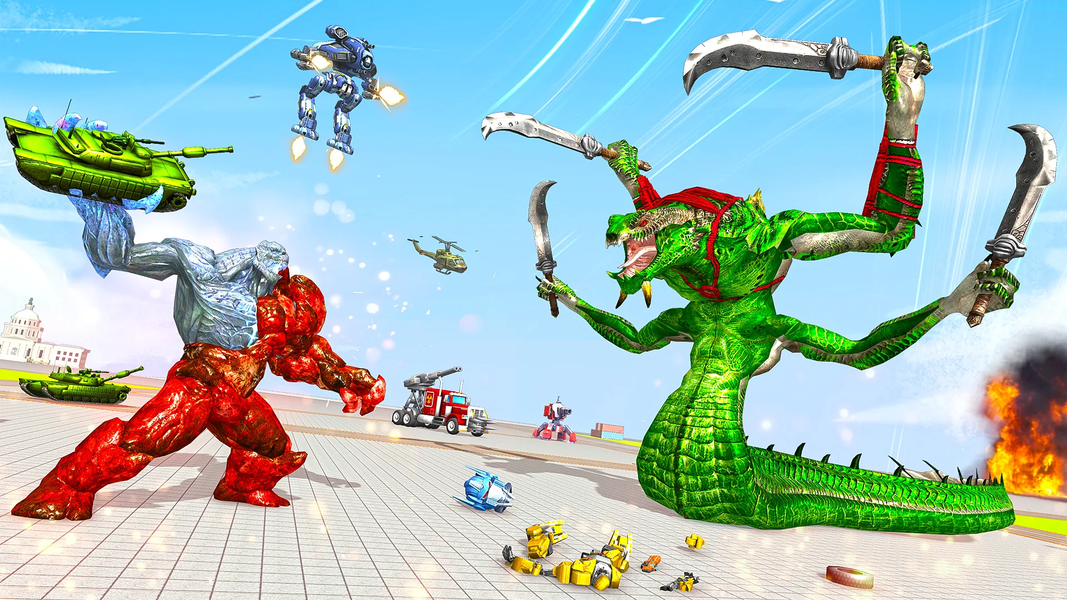 Snake Robot Game - Stone Robot - عکس بازی موبایلی اندروید