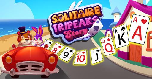 Solitaire Tripeaks Travel-card - Gameplay image of android game