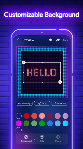 Lightboard:Scrolling Neon Text - عکس برنامه موبایلی اندروید