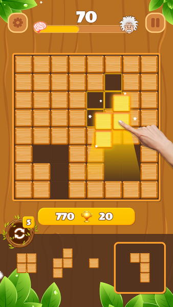 Woody Block Puzzle: Wood Game - Gameplay image of android game