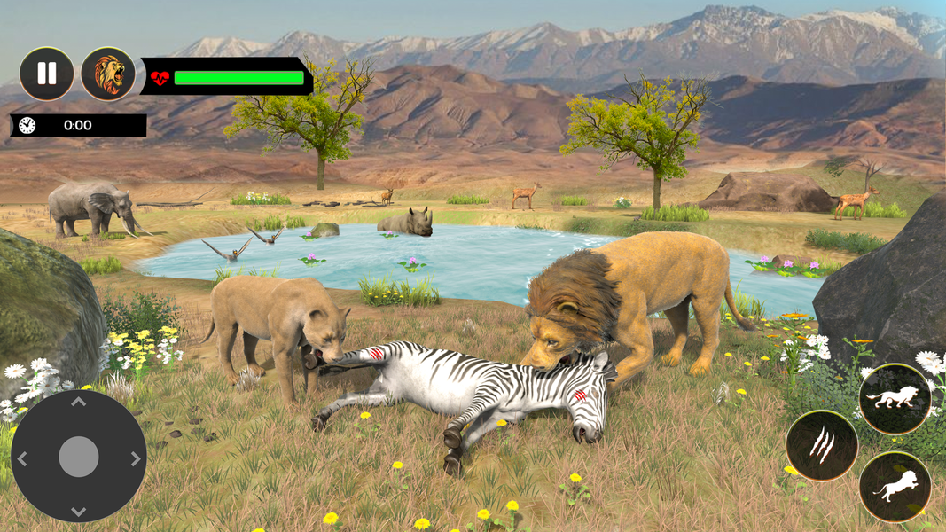 Wild Lion Games: Animal Sim ۳D - عکس بازی موبایلی اندروید