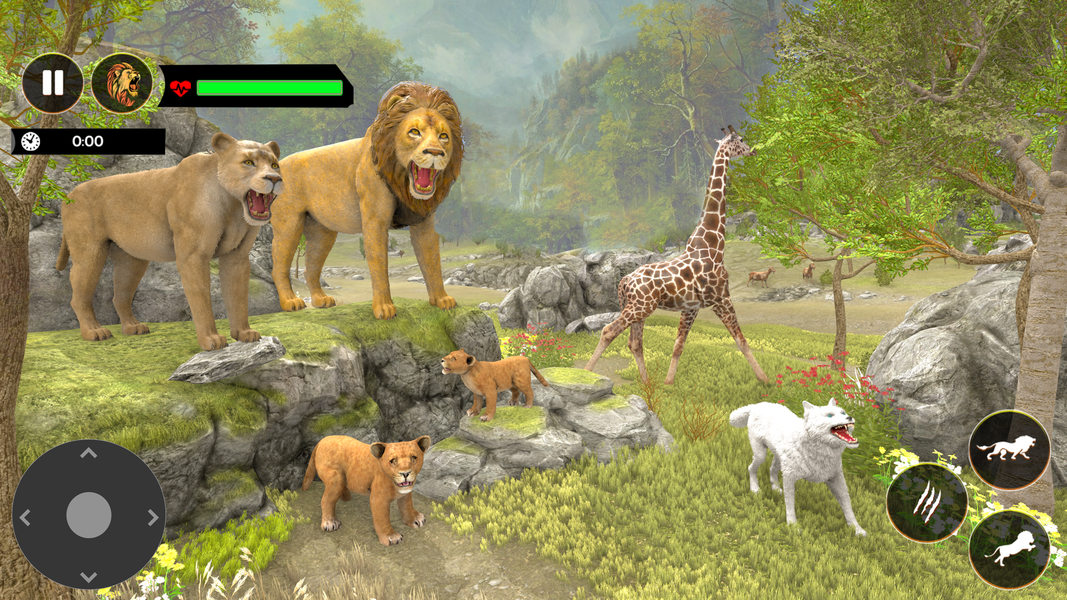 Wild Lion Games: Animal Sim ۳D - عکس بازی موبایلی اندروید