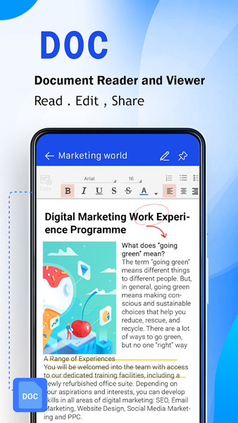 Document Reader - PDF, DOC - عکس برنامه موبایلی اندروید