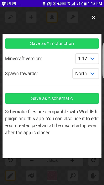 Pixel art maker for minecraft - Image screenshot of android app