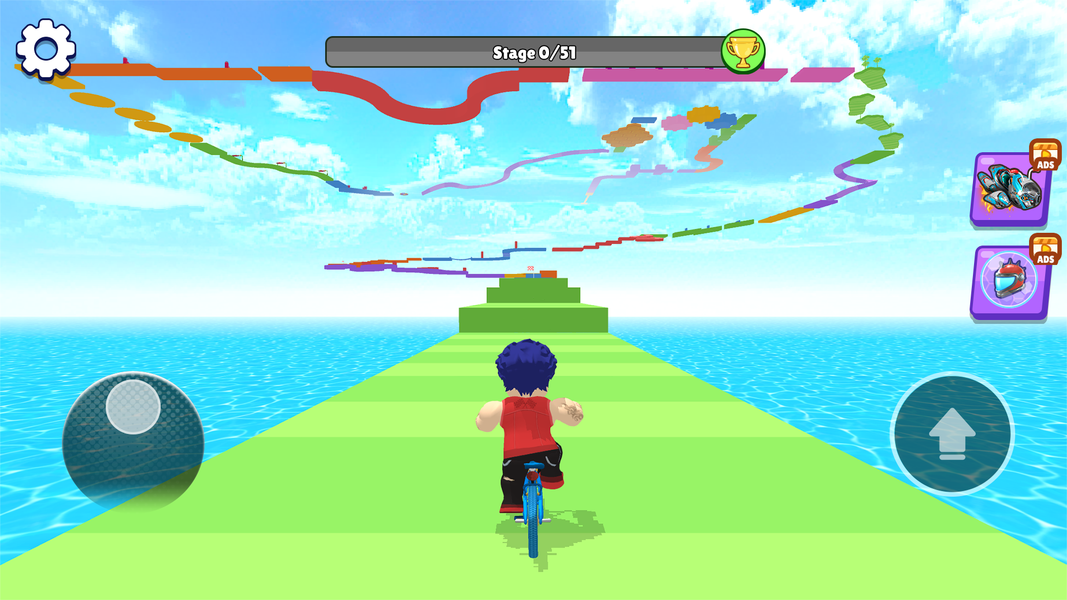 Bike Jump Master: Obby Game - Gameplay image of android game