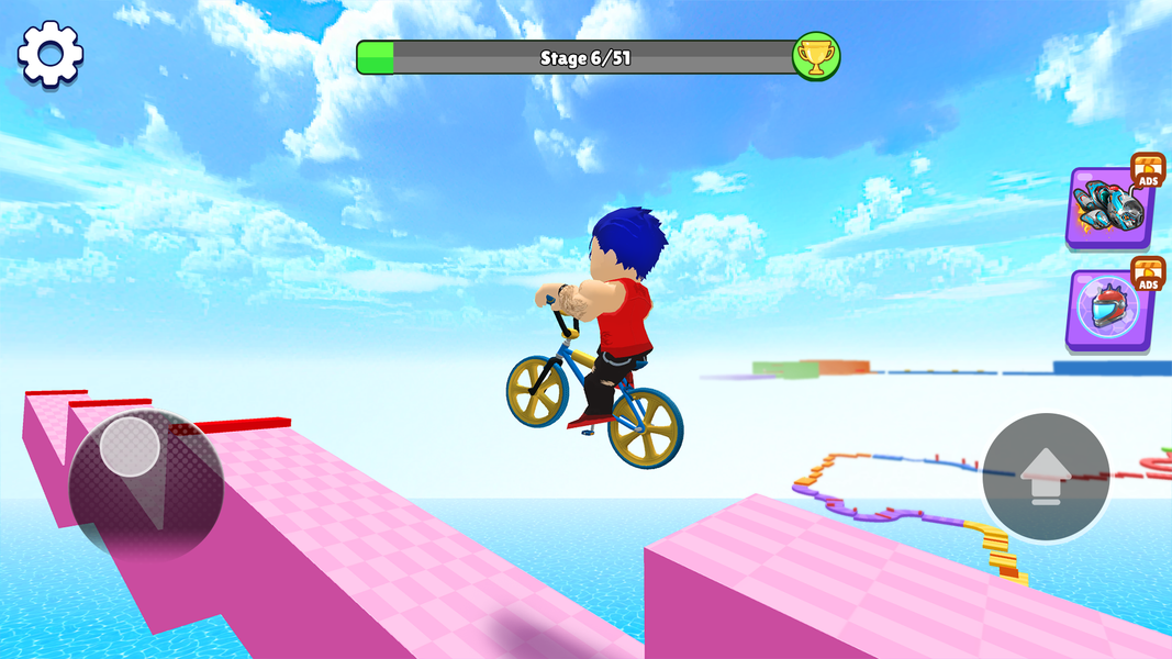 Bike Jump Master: Obby Game - Gameplay image of android game