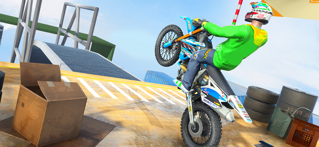 Bike Stunt Games：Bike Racing - Gameplay image of android game