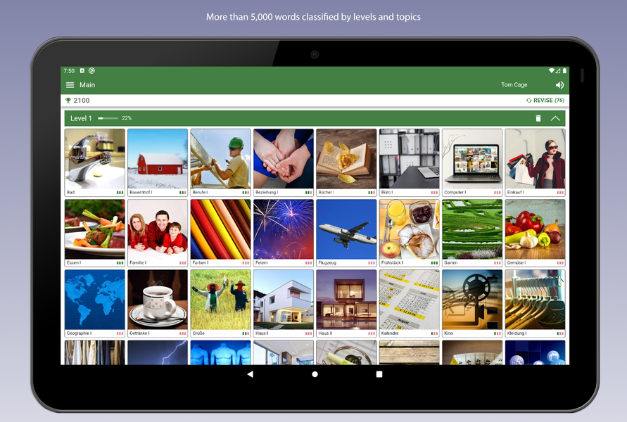 Learn German Vocabulary - عکس برنامه موبایلی اندروید