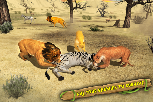 Animal Games Lion Simulator - Gameplay image of android game