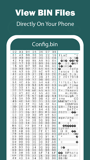 Bin File Reader - Viewer - عکس برنامه موبایلی اندروید