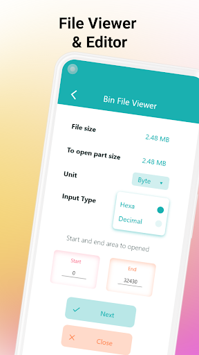 Open Bin File - BIN Viewer - عکس برنامه موبایلی اندروید
