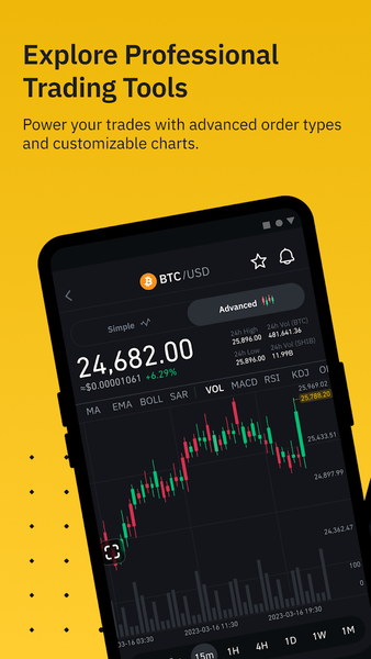 Binance.US: Buy BTC, DOGE, XRP - Image screenshot of android app