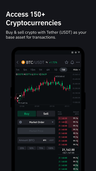 Binance.US: Buy BTC, DOGE, XRP - Image screenshot of android app