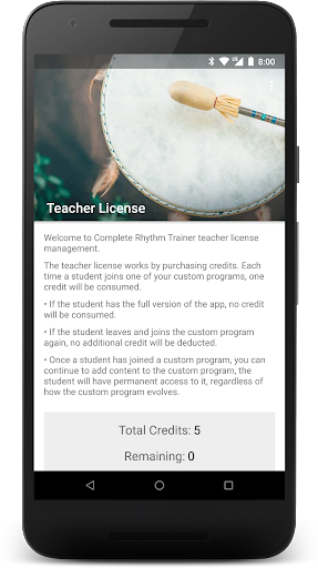 Teacher License for Complete Rhythm Trainer - Image screenshot of android app