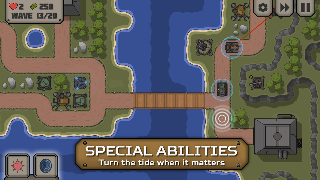 Tactical War 2: Tower Defense - Gameplay image of android game