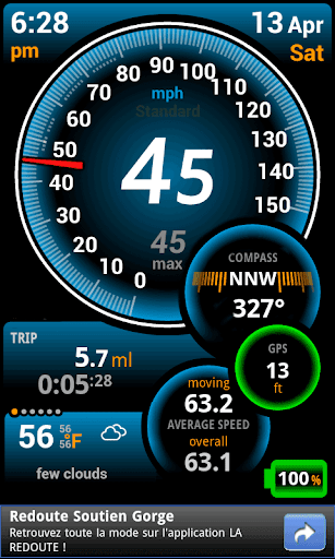 Ulysse Speedometer - عکس برنامه موبایلی اندروید
