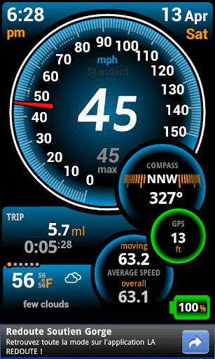 Ulysse Speedometer - Image screenshot of android app