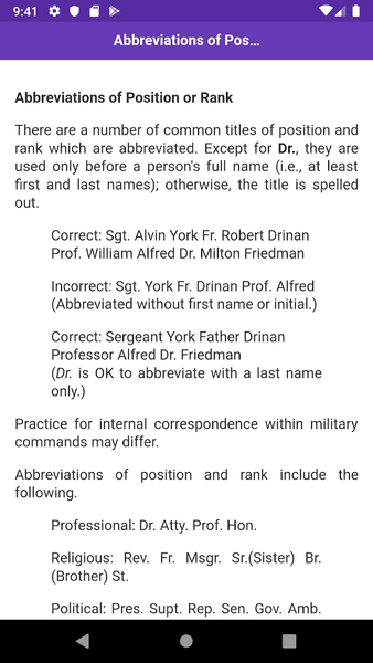 Abbreviations - عکس برنامه موبایلی اندروید