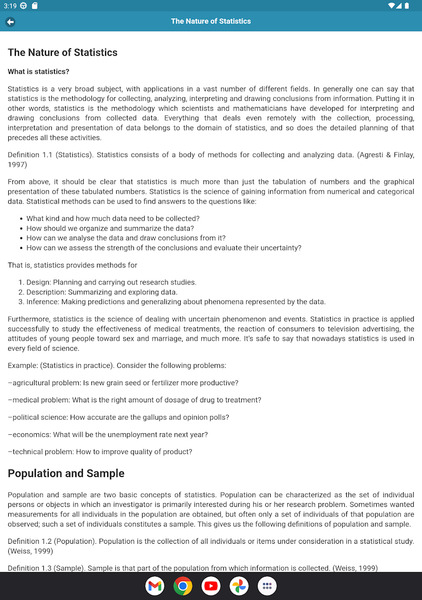 Basics of Statistics - عکس برنامه موبایلی اندروید
