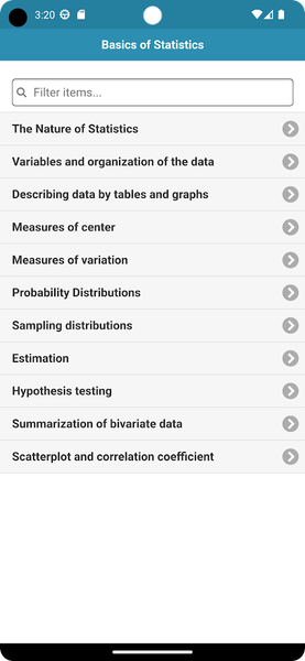 Basics of Statistics - عکس برنامه موبایلی اندروید