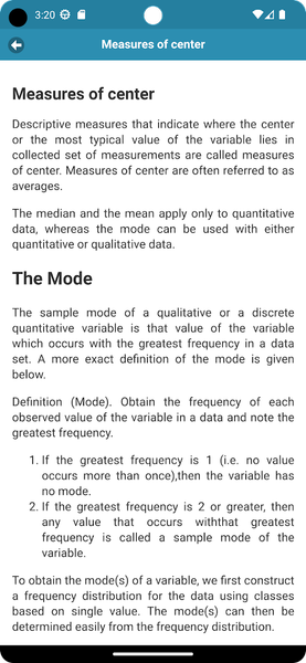 Basics of Statistics - عکس برنامه موبایلی اندروید