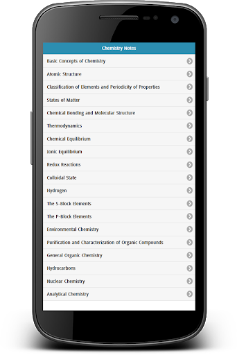 Chemistry Notes - عکس برنامه موبایلی اندروید