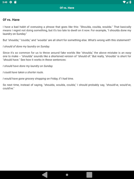 Common Grammar Mistakes - عکس برنامه موبایلی اندروید