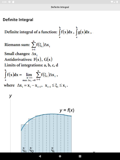 Math Formulas - Image screenshot of android app