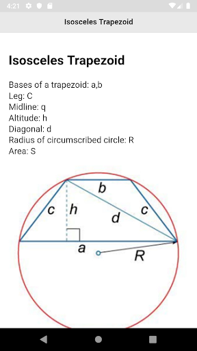 Math Formulas - Image screenshot of android app