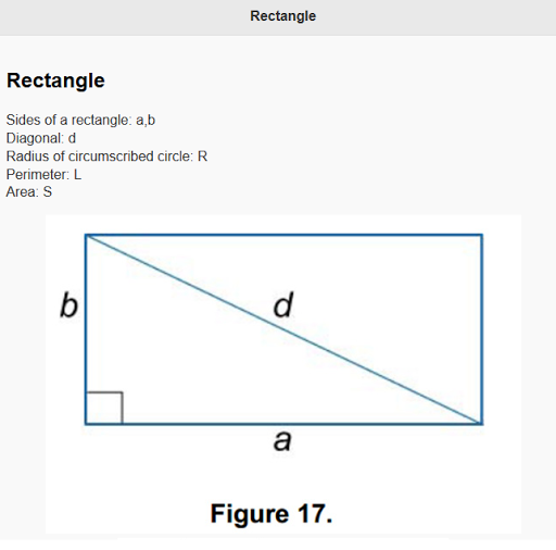 Math Formulas - Image screenshot of android app