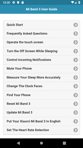 User Guide for Mi Band 3 - عکس برنامه موبایلی اندروید